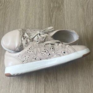 Cole Haan Women's Leather Laser Cut Grandpro Tennis Shoes Sneakers Size 8.5 Pink
